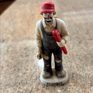 Vintage Emmett Kelly Jr. Plumber Figurine ornament